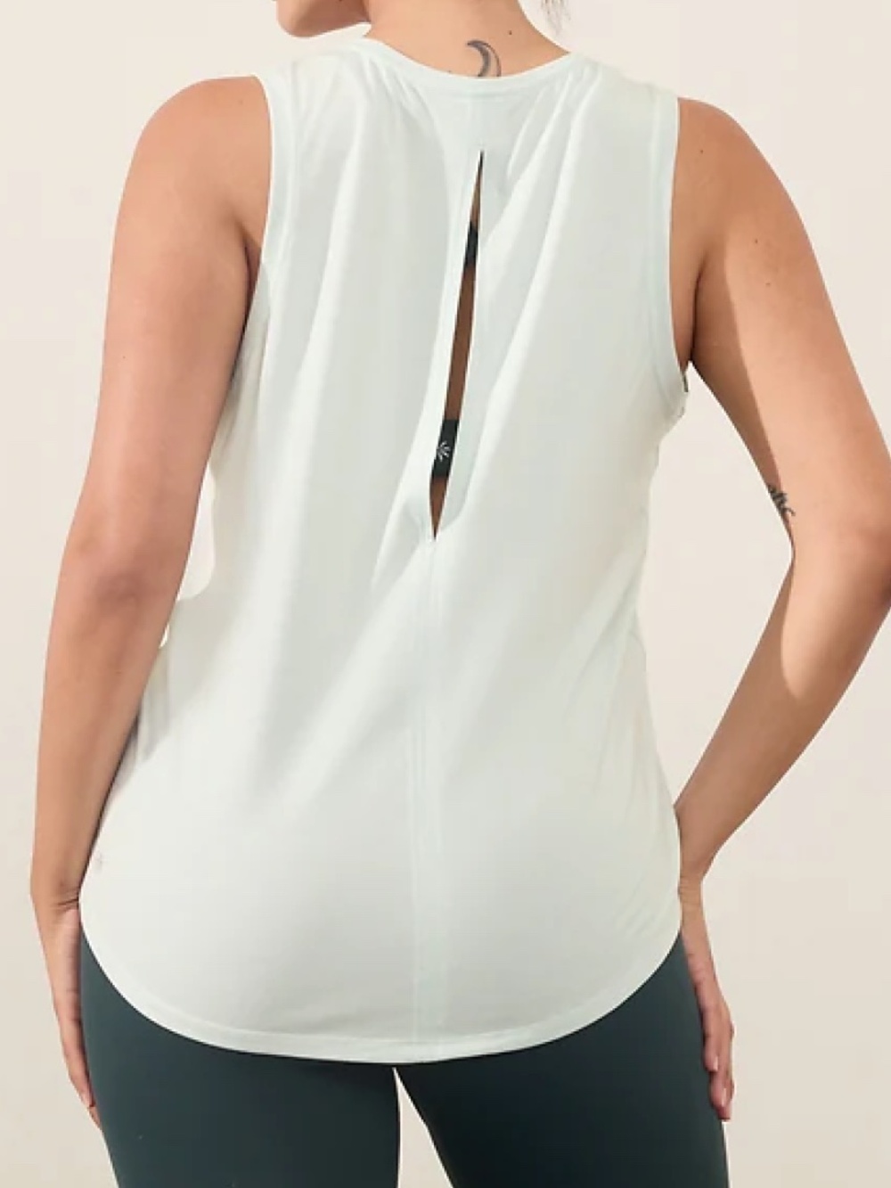 Athleta With Ease Open Back Tank, Glacier, M